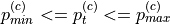 p^{(c)}_{min} <= p^{(c)}_t <= p^{(c)}_{max}
