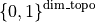 \left\{0,1\right\}^{\text{dim\_topo}}